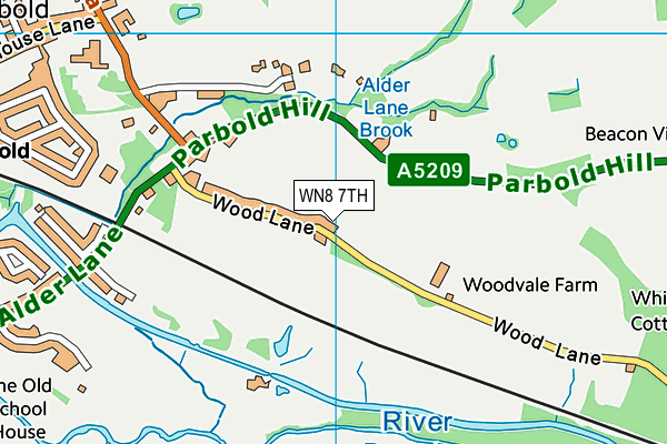 WN8 7TH map - OS VectorMap District (Ordnance Survey)