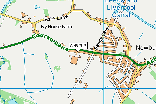 WN8 7UB map - OS VectorMap District (Ordnance Survey)