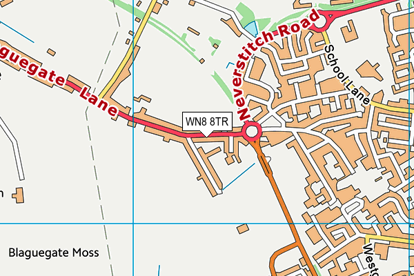 WN8 8TR map - OS VectorMap District (Ordnance Survey)