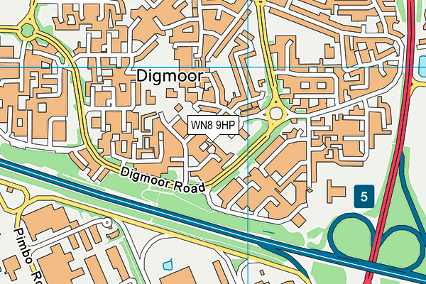 WN8 9HP map - OS VectorMap District (Ordnance Survey)