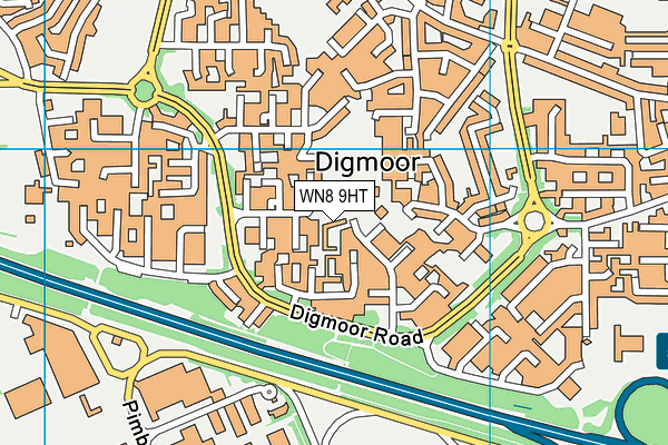 WN8 9HT map - OS VectorMap District (Ordnance Survey)