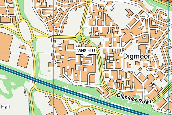 WN8 9LU map - OS VectorMap District (Ordnance Survey)