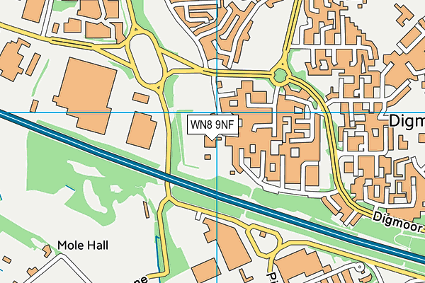 Little Digmoor Primary School map (WN8 9NF) - OS VectorMap District (Ordnance Survey)