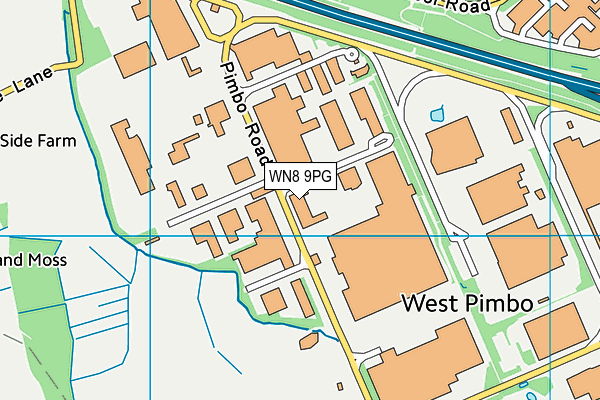 WN8 9PG map - OS VectorMap District (Ordnance Survey)