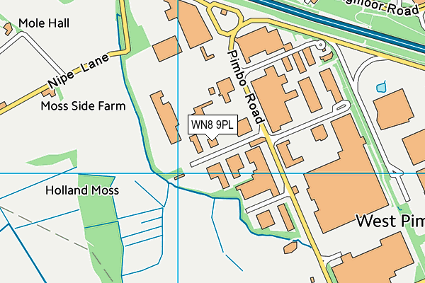 WN8 9PL map - OS VectorMap District (Ordnance Survey)