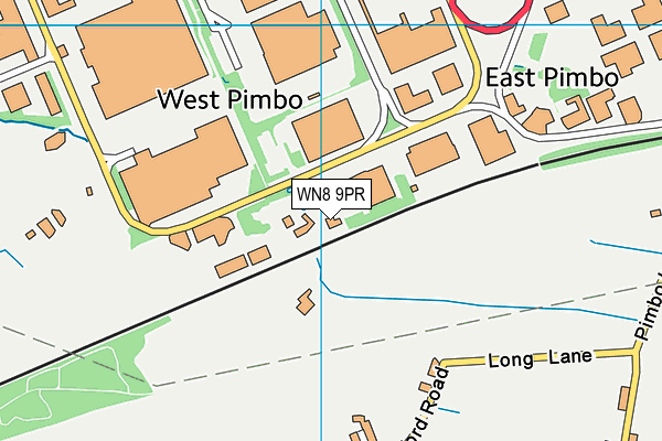 WN8 9PR map - OS VectorMap District (Ordnance Survey)