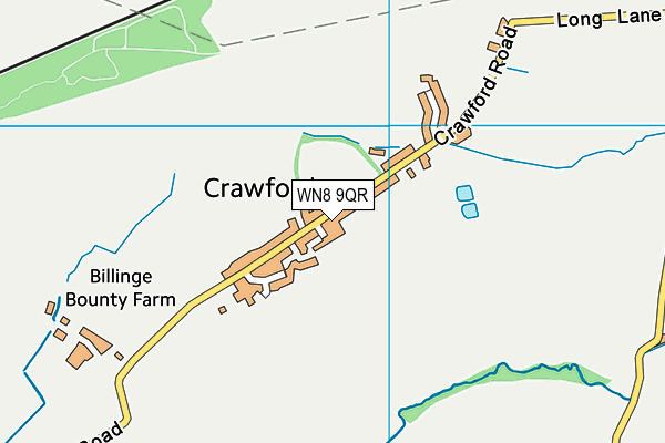 WN8 9QR map - OS VectorMap District (Ordnance Survey)