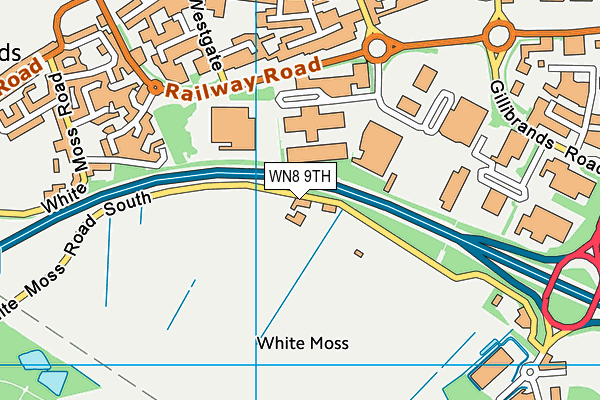 WN8 9TH map - OS VectorMap District (Ordnance Survey)