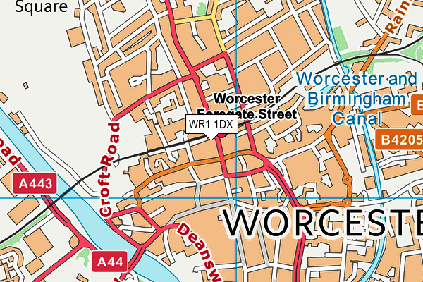 WR1 1DX map - OS VectorMap District (Ordnance Survey)