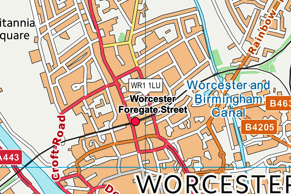 WR1 1LU map - OS VectorMap District (Ordnance Survey)