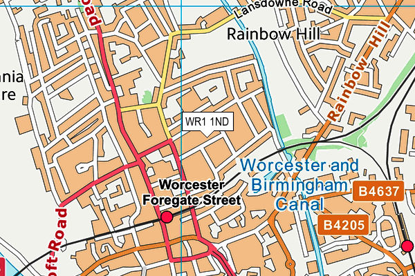 WR1 1ND map - OS VectorMap District (Ordnance Survey)
