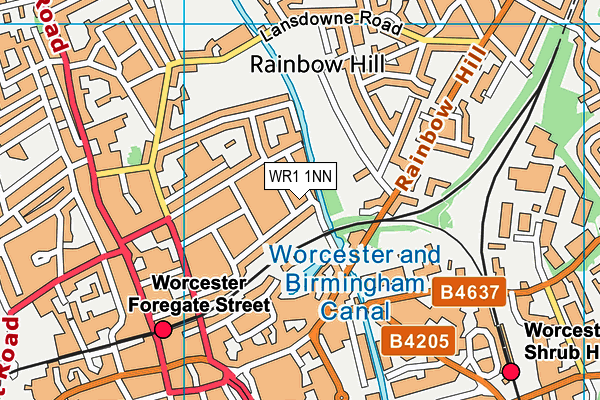 WR1 1NN map - OS VectorMap District (Ordnance Survey)