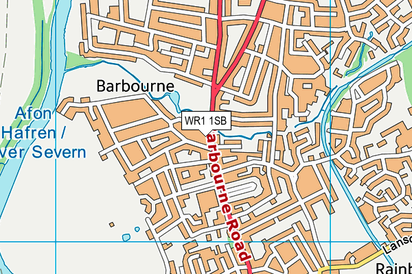 WR1 1SB map - OS VectorMap District (Ordnance Survey)