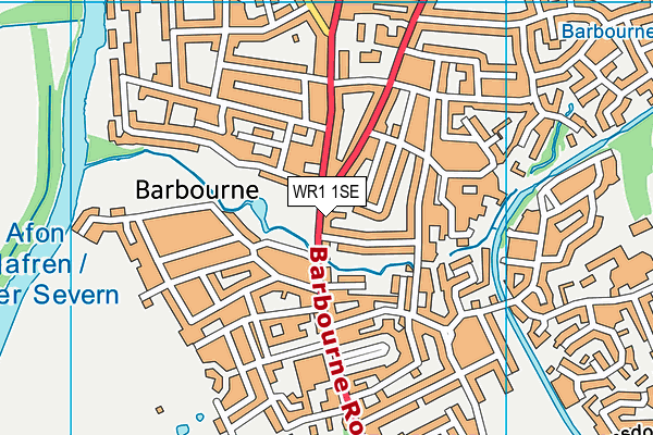 WR1 1SE map - OS VectorMap District (Ordnance Survey)