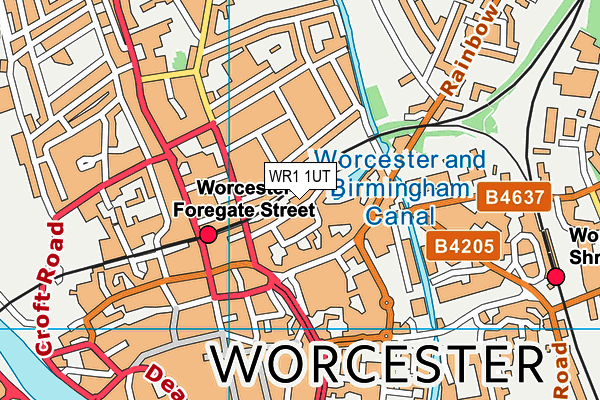 WR1 1UT map - OS VectorMap District (Ordnance Survey)