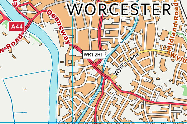 WR1 2HT map - OS VectorMap District (Ordnance Survey)