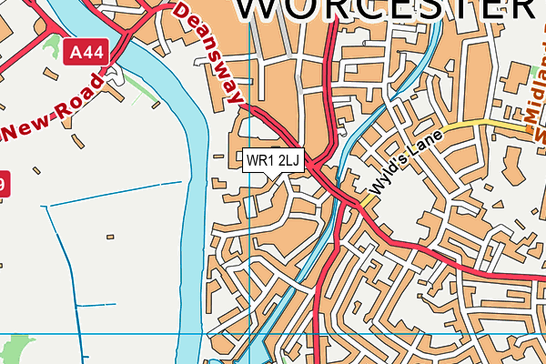 WR1 2LJ map - OS VectorMap District (Ordnance Survey)