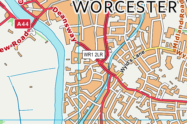 WR1 2LR map - OS VectorMap District (Ordnance Survey)