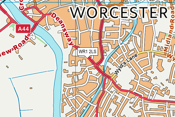 WR1 2LS map - OS VectorMap District (Ordnance Survey)
