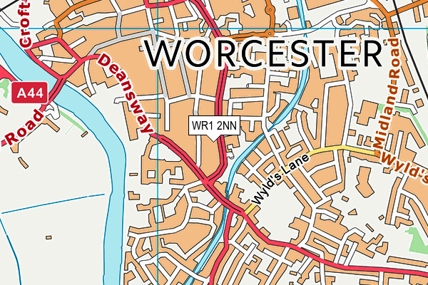 WR1 2NN map - OS VectorMap District (Ordnance Survey)