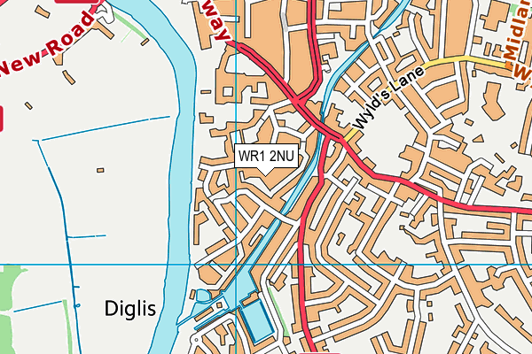 WR1 2NU map - OS VectorMap District (Ordnance Survey)