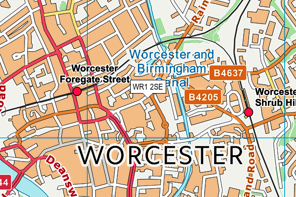 WR1 2SE map - OS VectorMap District (Ordnance Survey)