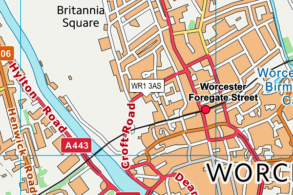 Mcclelland Centre For Health & Wellbeing map (WR1 3AS) - OS VectorMap District (Ordnance Survey)