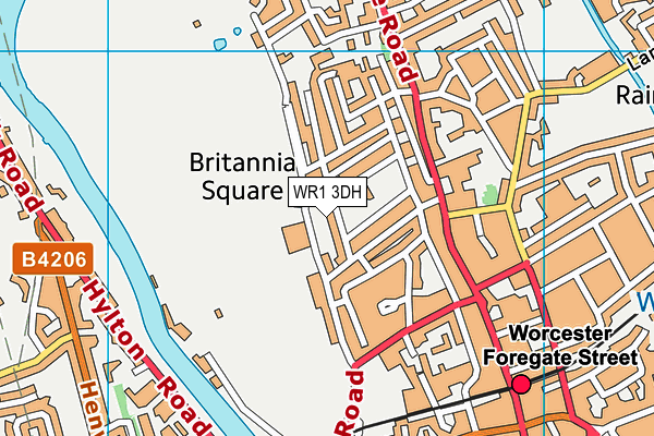 WR1 3DH map - OS VectorMap District (Ordnance Survey)