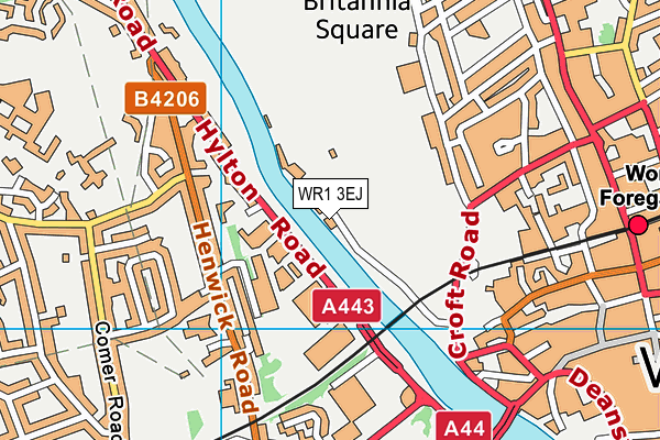 WR1 3EJ map - OS VectorMap District (Ordnance Survey)