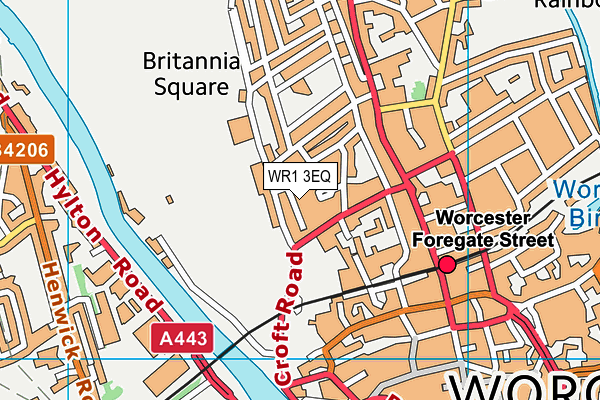 WR1 3EQ map - OS VectorMap District (Ordnance Survey)