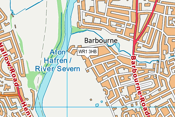 WR1 3HB map - OS VectorMap District (Ordnance Survey)