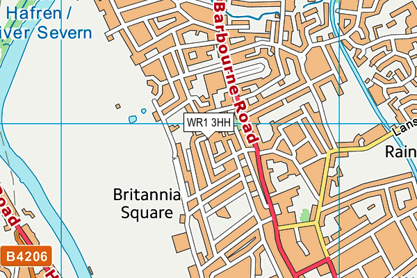 WR1 3HH map - OS VectorMap District (Ordnance Survey)