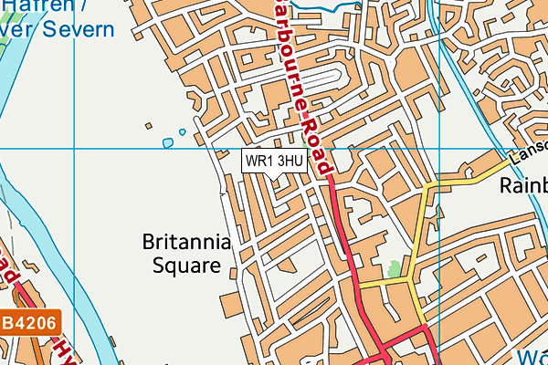 WR1 3HU map - OS VectorMap District (Ordnance Survey)