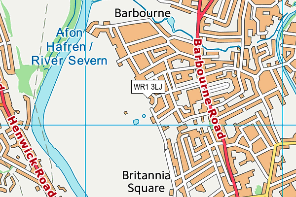 WR1 3LJ map - OS VectorMap District (Ordnance Survey)