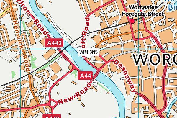 WR1 3NS map - OS VectorMap District (Ordnance Survey)