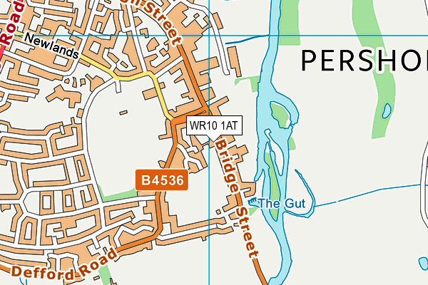 WR10 1AT map - OS VectorMap District (Ordnance Survey)