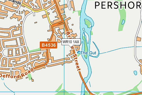 WR10 1AX map - OS VectorMap District (Ordnance Survey)