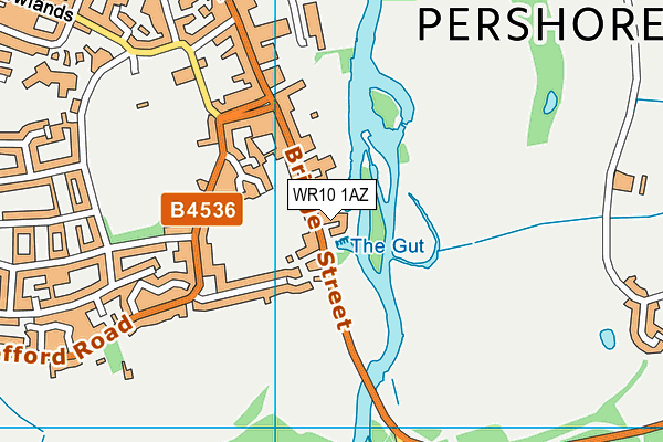 WR10 1AZ map - OS VectorMap District (Ordnance Survey)