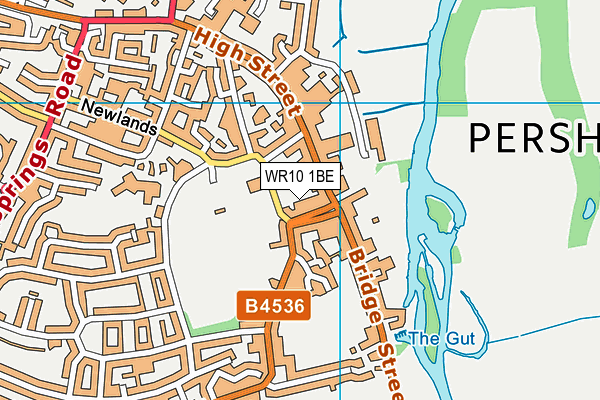 WR10 1BE map - OS VectorMap District (Ordnance Survey)