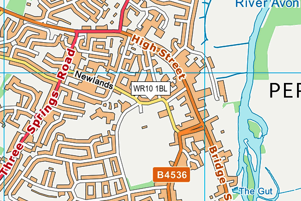 WR10 1BL map - OS VectorMap District (Ordnance Survey)