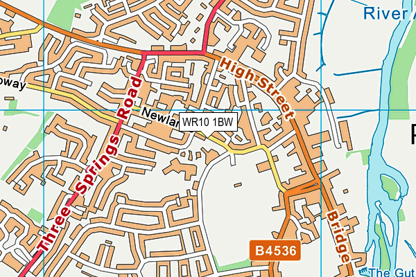 WR10 1BW map - OS VectorMap District (Ordnance Survey)