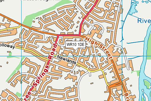 WR10 1DE map - OS VectorMap District (Ordnance Survey)
