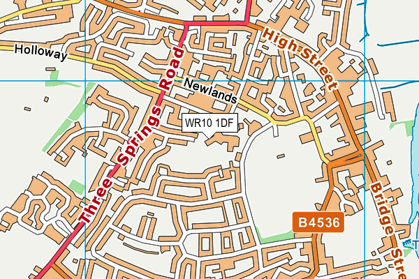 WR10 1DF map - OS VectorMap District (Ordnance Survey)