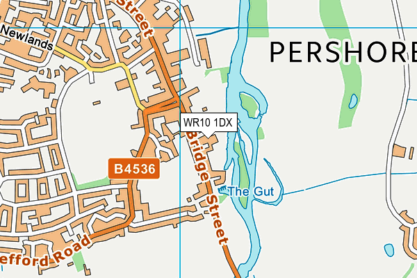 WR10 1DX map - OS VectorMap District (Ordnance Survey)
