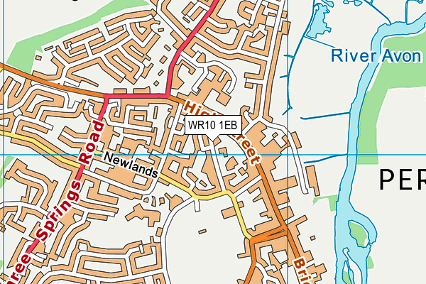 WR10 1EB map - OS VectorMap District (Ordnance Survey)