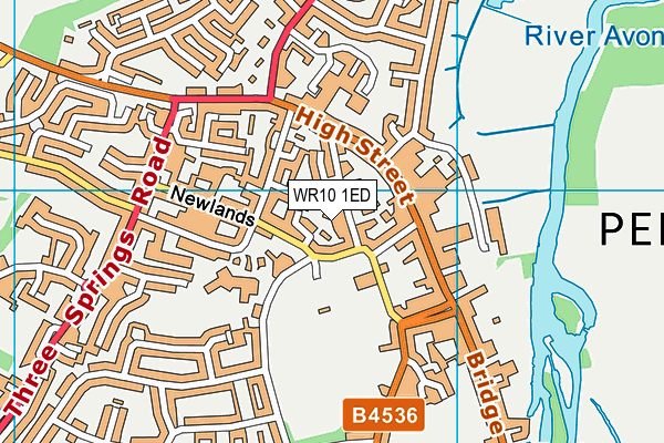 WR10 1ED map - OS VectorMap District (Ordnance Survey)