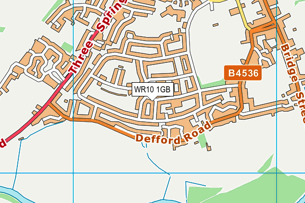WR10 1GB map - OS VectorMap District (Ordnance Survey)