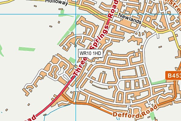 WR10 1HD map - OS VectorMap District (Ordnance Survey)