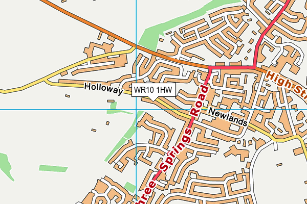 WR10 1HW map - OS VectorMap District (Ordnance Survey)