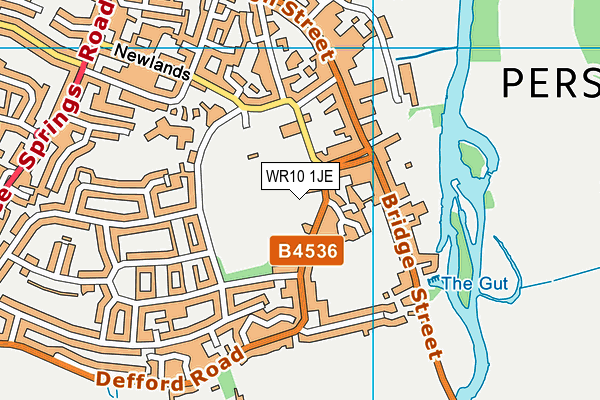 WR10 1JE map - OS VectorMap District (Ordnance Survey)